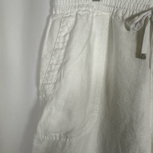 Lauren Ralph Lauren White Linen Shorts Sz‎ 16 Summer Essential Classic - Picture 3 of 10